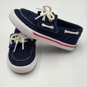 Sperry boys' navy Bahama Jr. boat shoes size 10.5